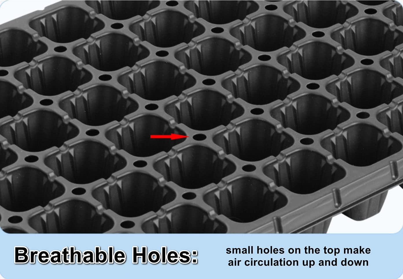 Seedling Nursery Trays, 10 Pack, 200 Cells Each – Thick Durable - Image 2