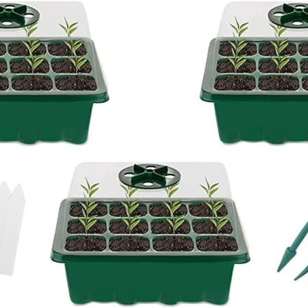 Propagator Set, 3 Pieces – With Lid, 2 Garden Tools & 10 Plant Tabs