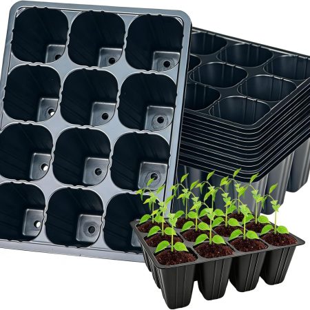 Propagator Tray, 15 Pieces, 180 Cells – Reusable, with Drainage Holes