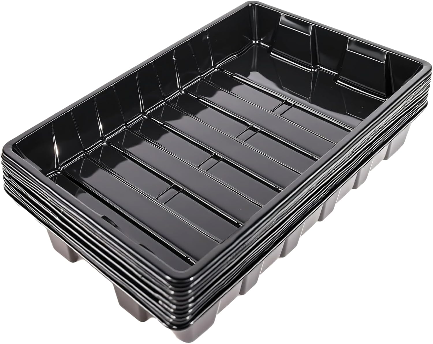Seed Starting Trays, 10 Pack – Strong Plastic, for Microgreens