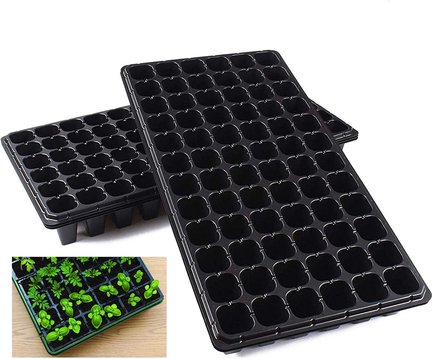 Seed Starter Kit, 10 Pack, 72 Cells – Nursery Pots & Germination Tray