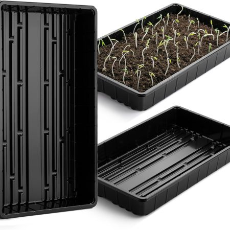 Plastic Growing Trays, 5 Pack, Black, 17"x10" – Seed & Plant Tray