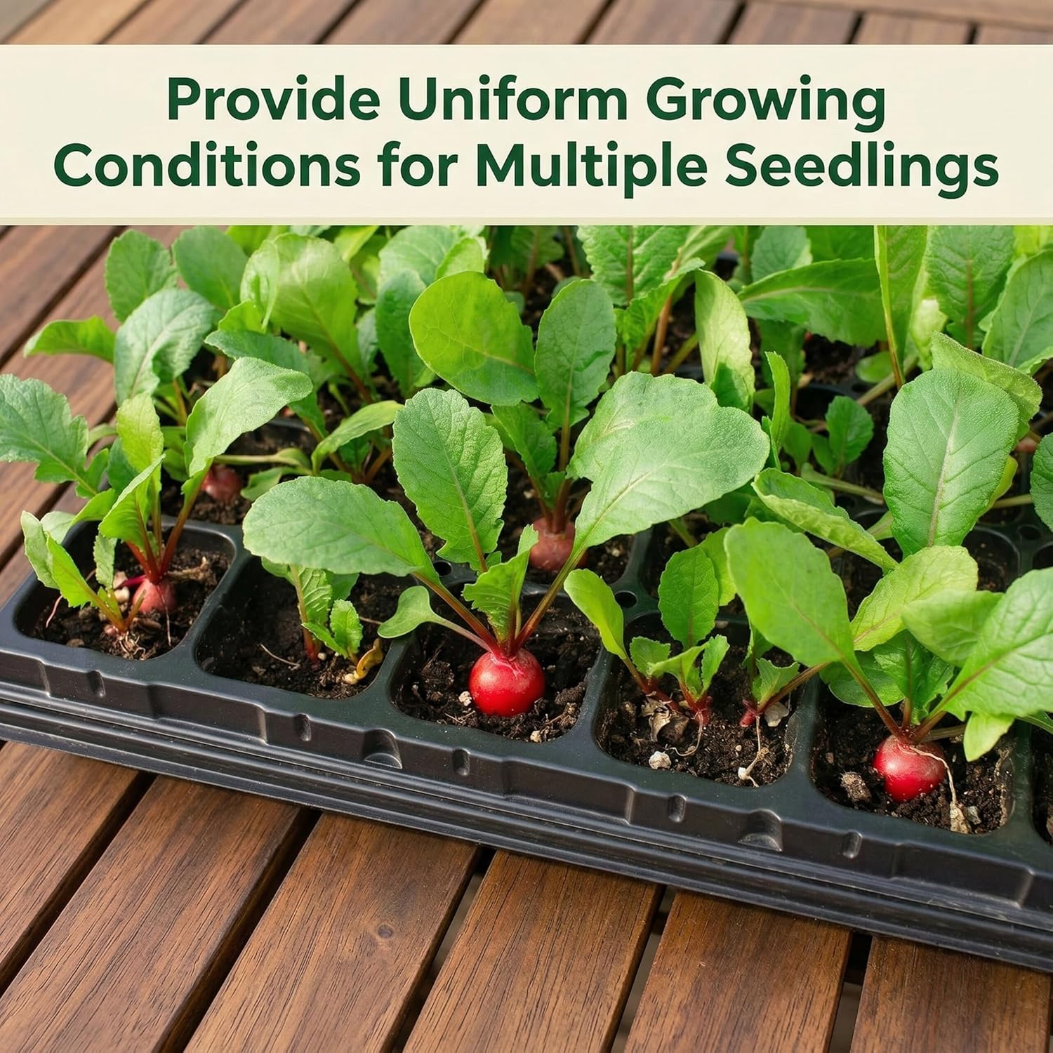 Seed Starter Tray, 10 Pack, 32 Cells – 2" Deep, Heavy Duty - Image 2
